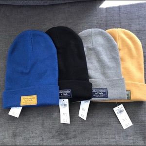 Abercrombie logo patch beanie